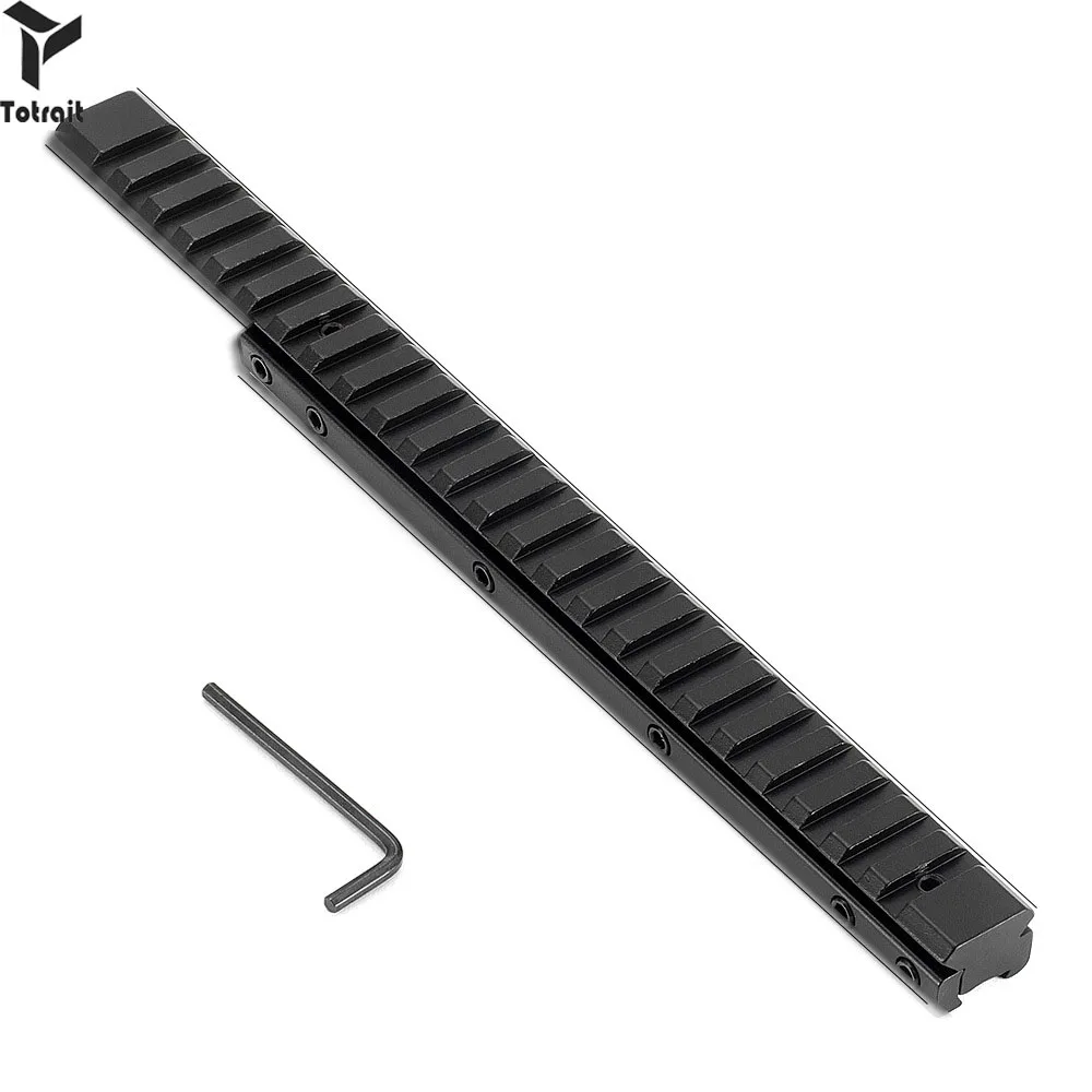 

Рельсовый удлинитель с 24 слотами. 22 ласточкин хвост от 11 мм до 20 мм Маунт для Пикатинни низкопрофильный 260 мм