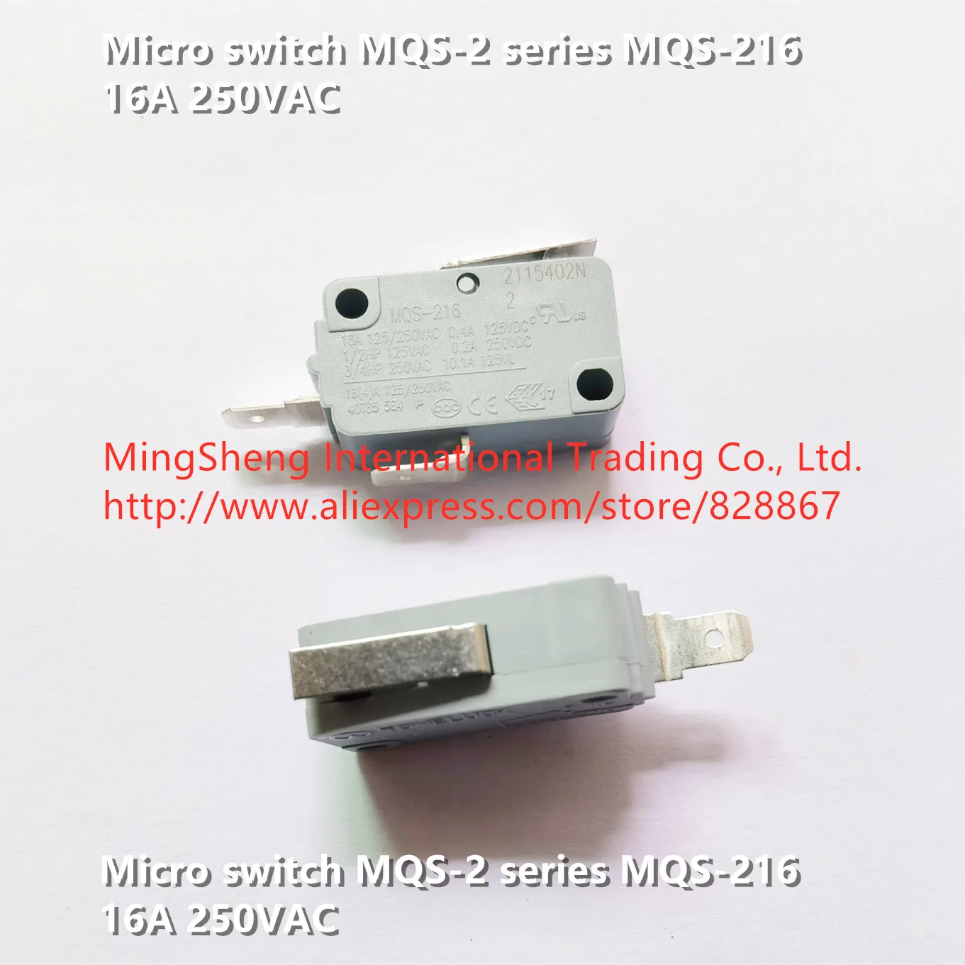 

Оригинальный новый 100% микро-переключатель MQS-2 серии MQS-216 16A 250VAC
