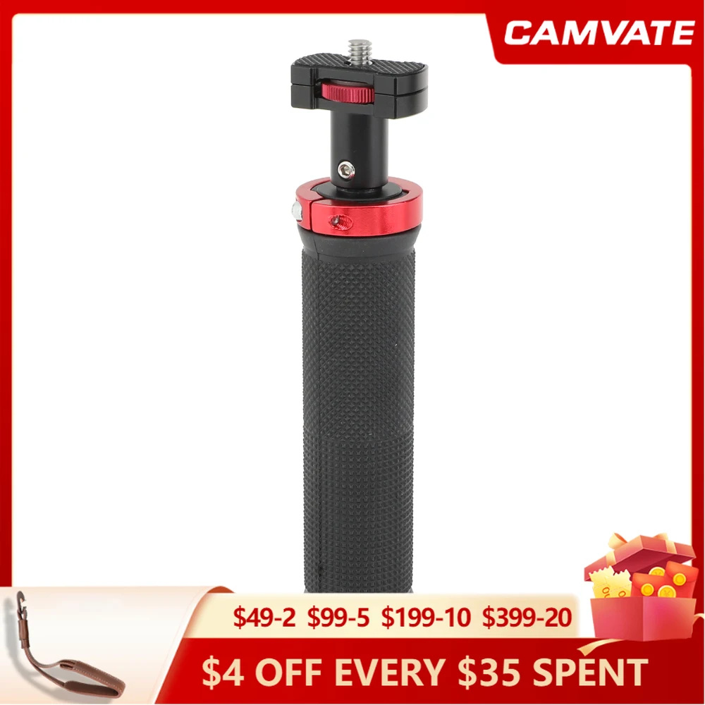 

CAMVATE Rubber Camera Handgrip Stabilizer Handheld With 1/4"-20 Thumbscrew Support Mount For Monitor DSLR Camera Video Light