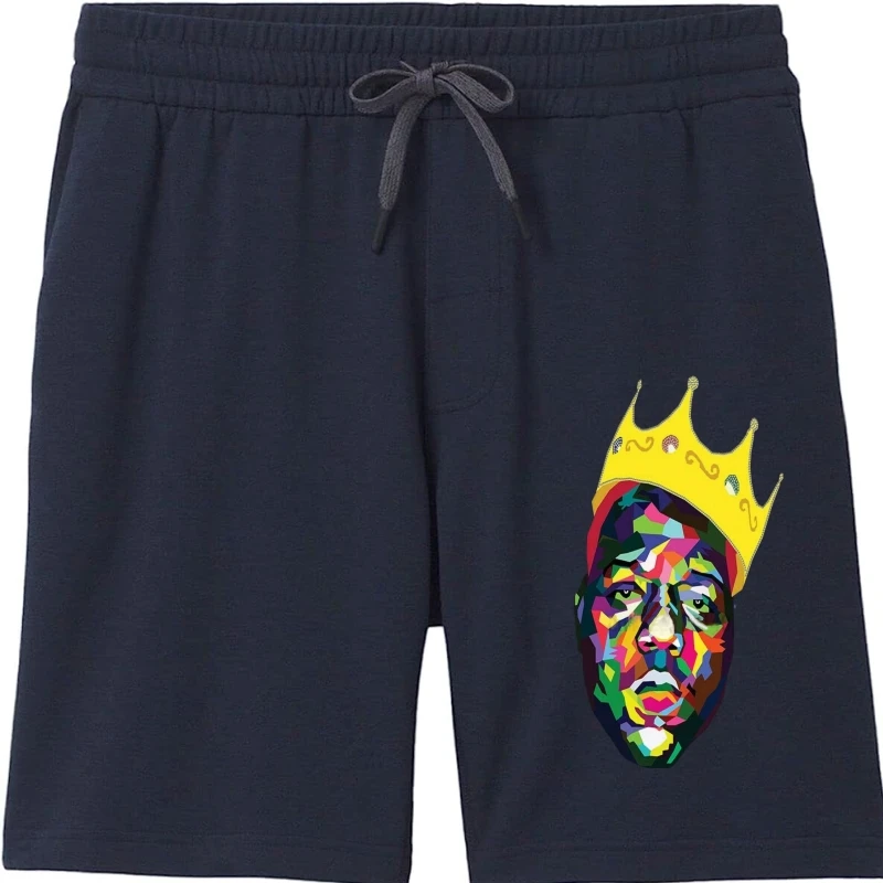 

The Notorious B.I.G. Multicoloured Crowned Biggie (Black) Shorts New Cotton Men Shorts Cotton Customize