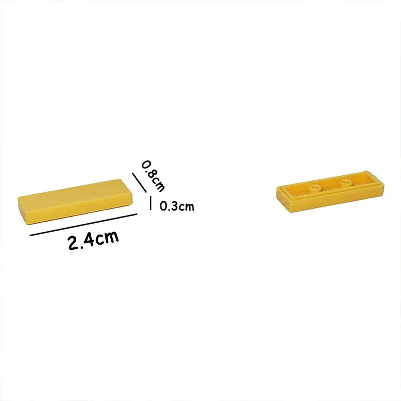 100 шт. 63864 размер 1x3 кирпичи плоская плитка MOC собирайте частицы гладкие 1*3