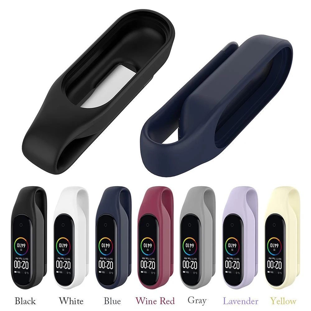 Универсальный силиконовый чехол с зажимом для Xiaomi MiBand Mi Band 5 6 7 защитный Xiomi Miband7