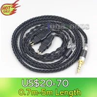 ln007038 8 core balanced pure silver plated earphone cable for sennheiser hd580 hd600 hd650 hdxxx hd660s hd58x hd6xx