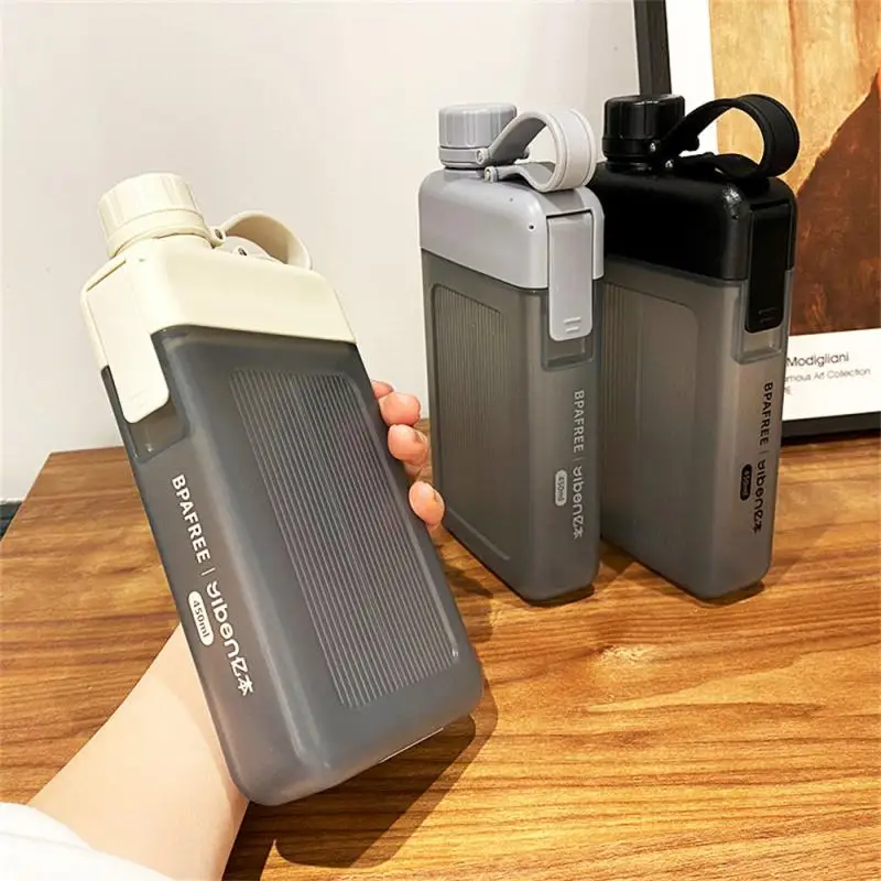 

2023 Outdoor Pocket Water Bottle Travel Water Bottle Portable Flat Sports Water Bottle Organization Storage Household Simple