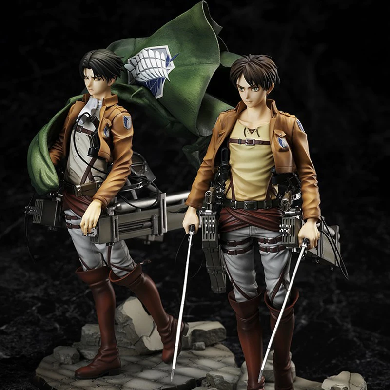 

Attack On Titan Action Figure Max Cloak Levi·Ackerman Hobby Max Eren Jaeger PVC Anime Figurine Model Toys Doll Gifts Brinquedos