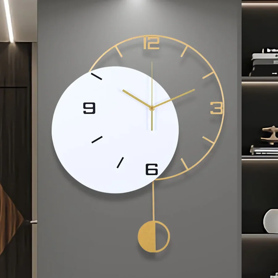 Настенные часы для гостиной украшение ручной подарок круглые дома золотые