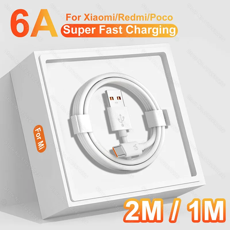 Сверхбыстрый Зарядный Кабель Usb Type-c 6a Для Xiaomi Mi 14/12/11/10/13 Pro Redmi Note 13/12 Turbo 10/11 —