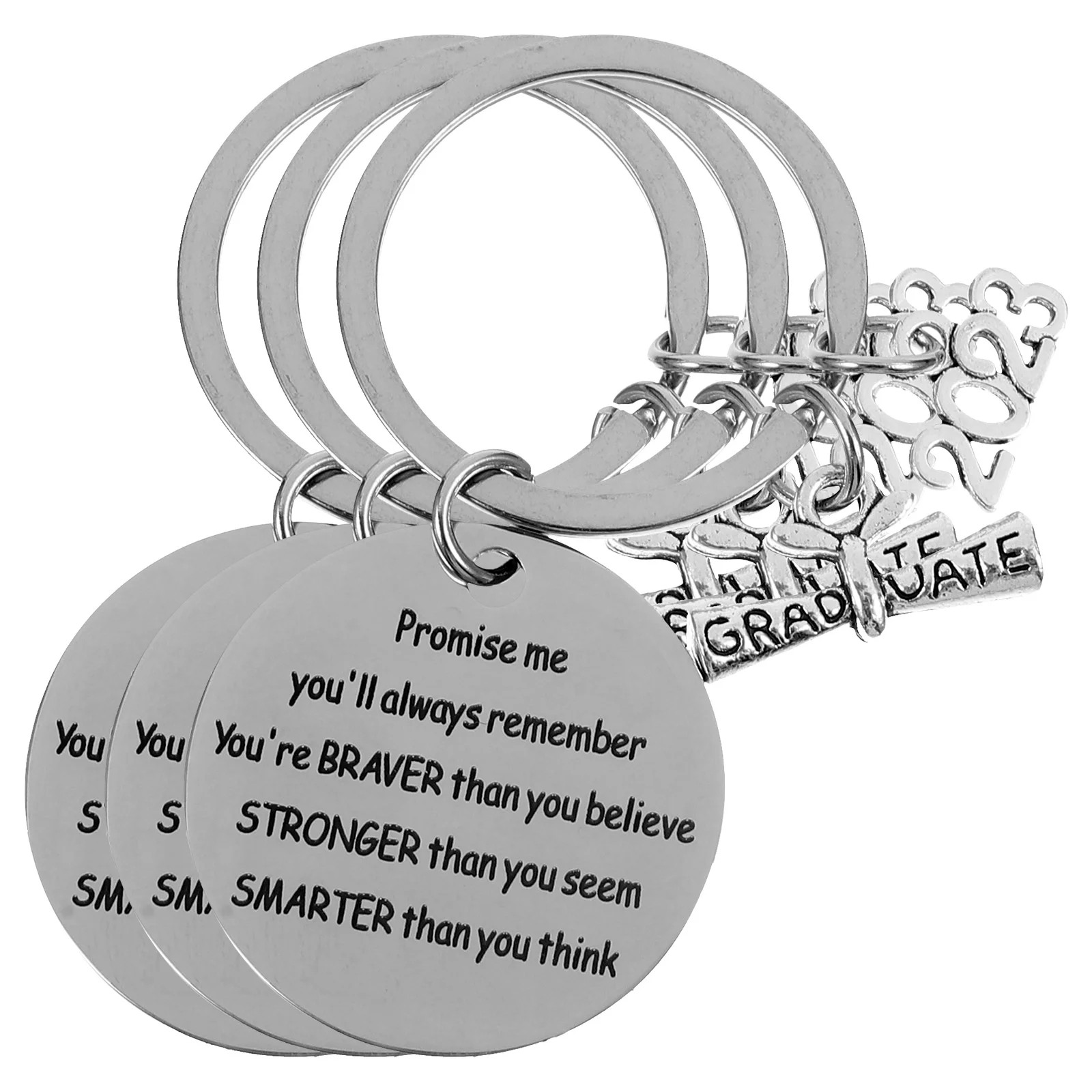 

3pcs Graduation Keychains Bag Keyrings Graduation Key Rings Backpack Key Hanging Decorations