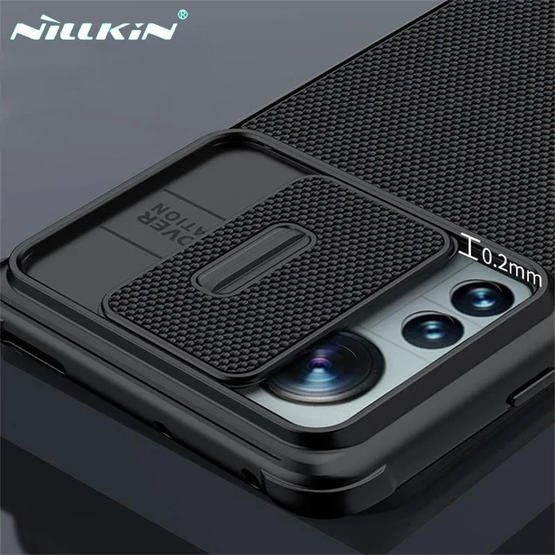 

For Xiaomi Mi 12 / 12X Case NILLKIN Textured Case Nylon Fiber Weaving Slide Camera Protection Phone Back Cover For Xiaomi 12S