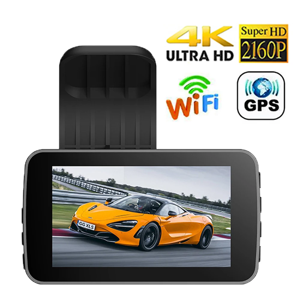 

Автомобильный видеорегистратор, GPS, 4K 2160P, режим парковки, WiFi, управление через приложение, ночное видение