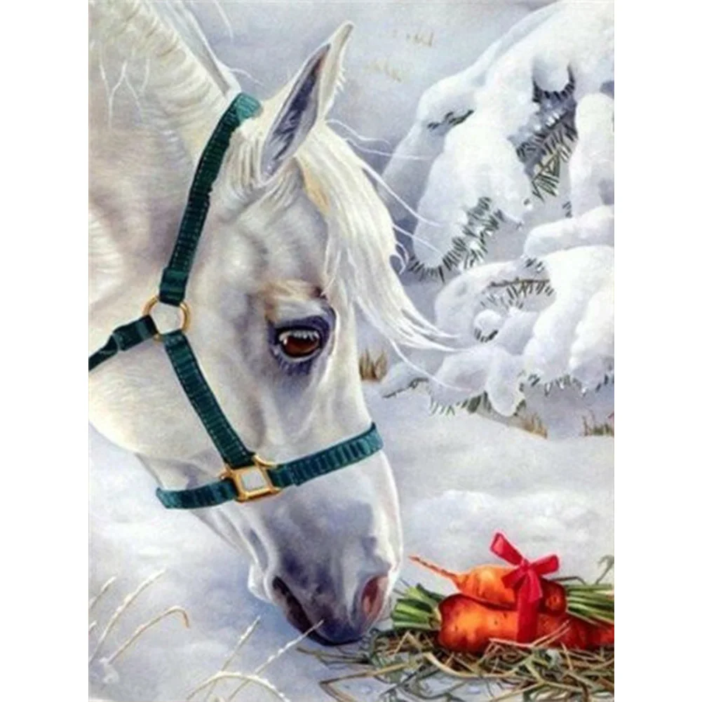

5D Diamond Painting Kit Horse Full Round Drill Rhinestone DIY Wall Art Crafts Mosaic Picture Home Decoration Gift