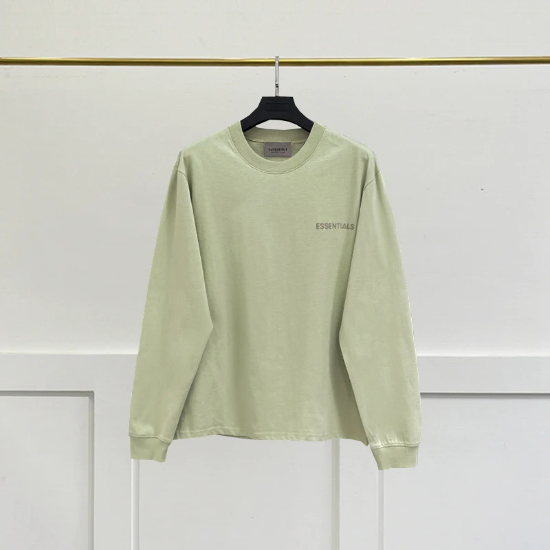 

Essentials High Quality Men's Long Sleeve T-Shirt 100% Cotton Printing Letter Tees Fall/Winter Unisex Oversized T-Shirts