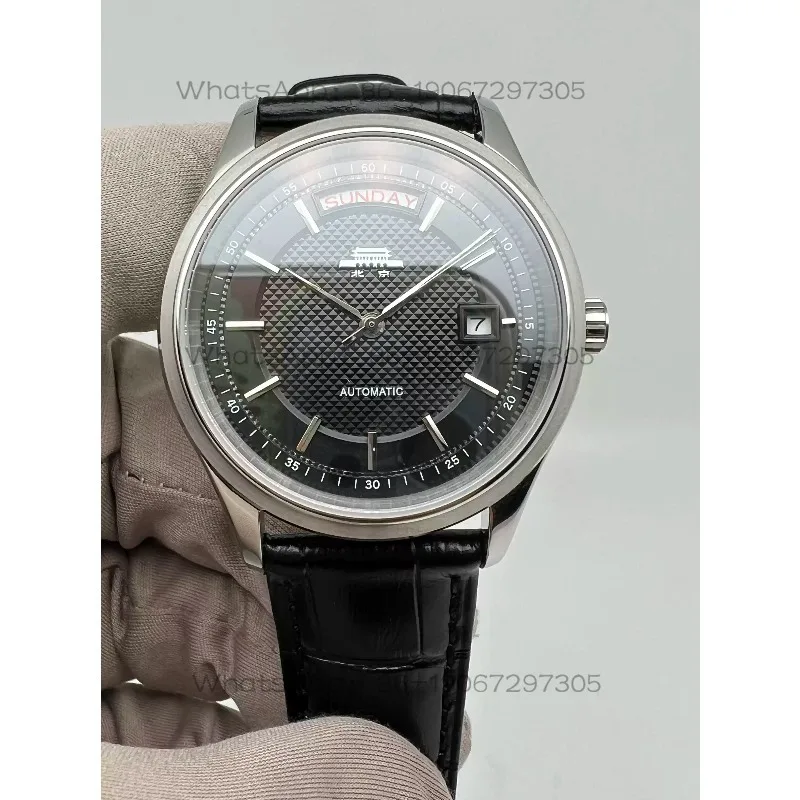 Фото Часы Paris Nail Dial с двойным календарем, полностью автоматические, механические, с черным циферблатом. №5