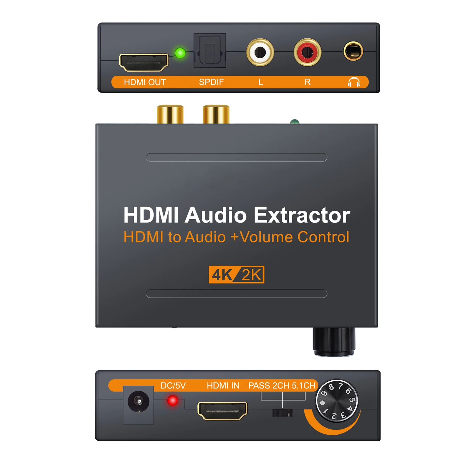 LiNKFOR 4K HD 3D HDMI-совместимый 2 0 аудио сплиттер с оптическим TOSLINK SPDIF 3 5 мм конвертер для