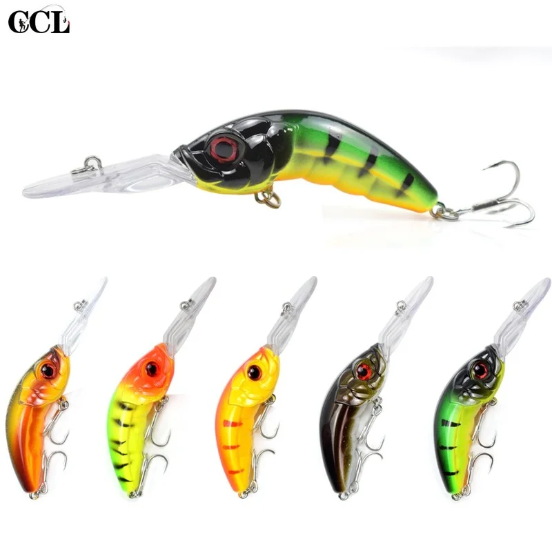 

CCLTBA Large Diving Lip Crankbait 100mm 13g Floating Minnow Lure Fishing Shrimp Lure Body Wobbler High Quality