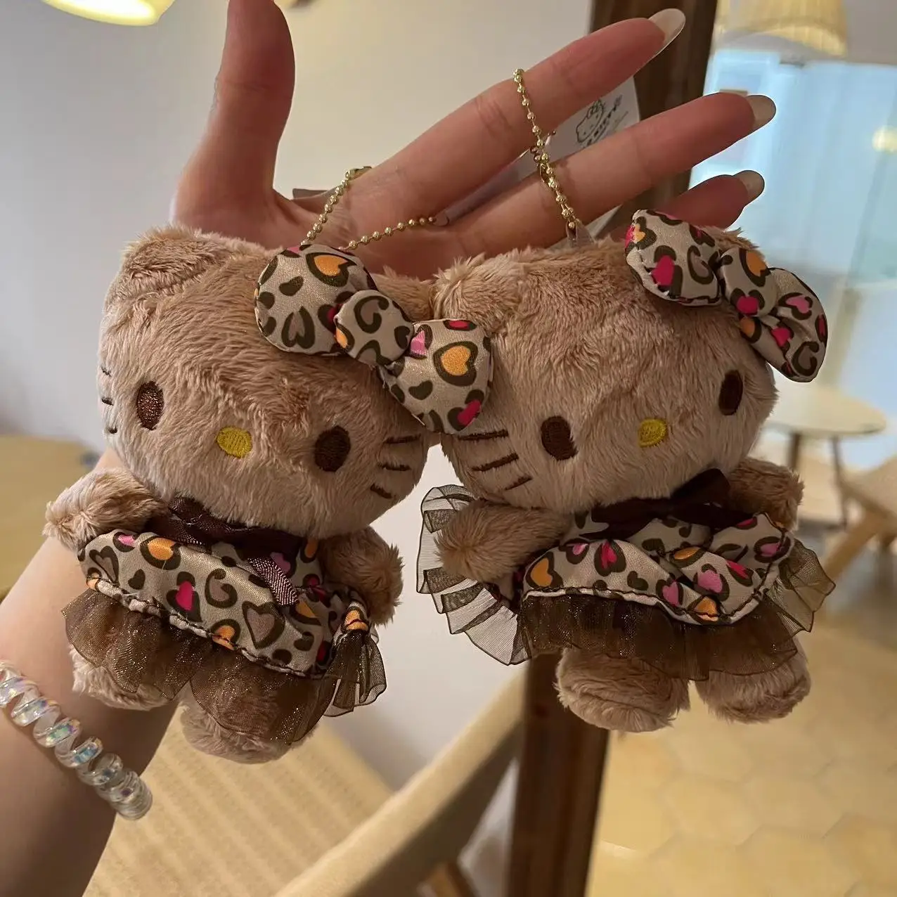 Коричневая юбка с леопардовым принтом Hello Kitty Limited Sanrio плюшевая кукла сумка для