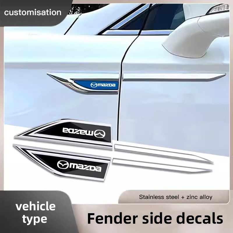 Автомобильное крыло боковое лезвие эмблема наклейка металлический 3D значок для