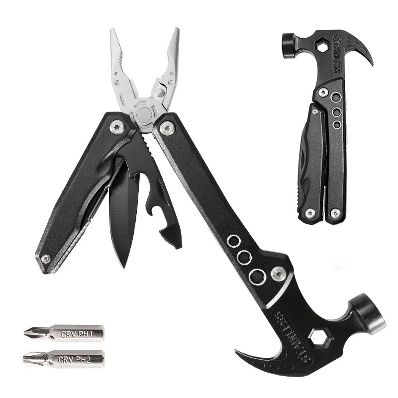

Multi-Function Claw Hammer Stainless Steel Knife Pliers Kits Multitool Survival Gadgets Outdoor Camping Hiking Portable Tool
