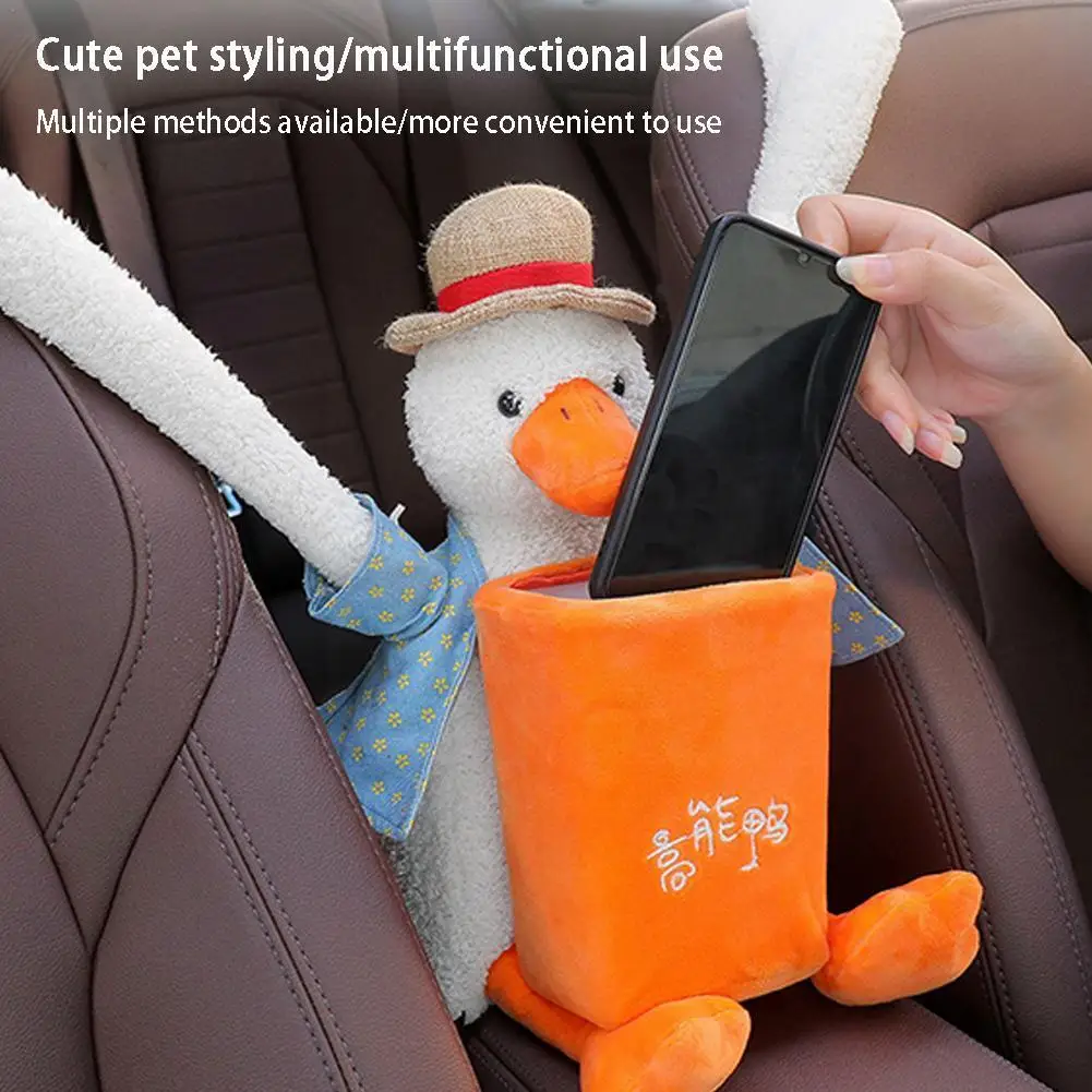 

Модный автомобильный бумажный ящик с изображением утки, креативный милый автомобильный бумажный ящик, поручни, аксессуары, автомобильный ящик, мусорный ящик, автомобильные аксессуары