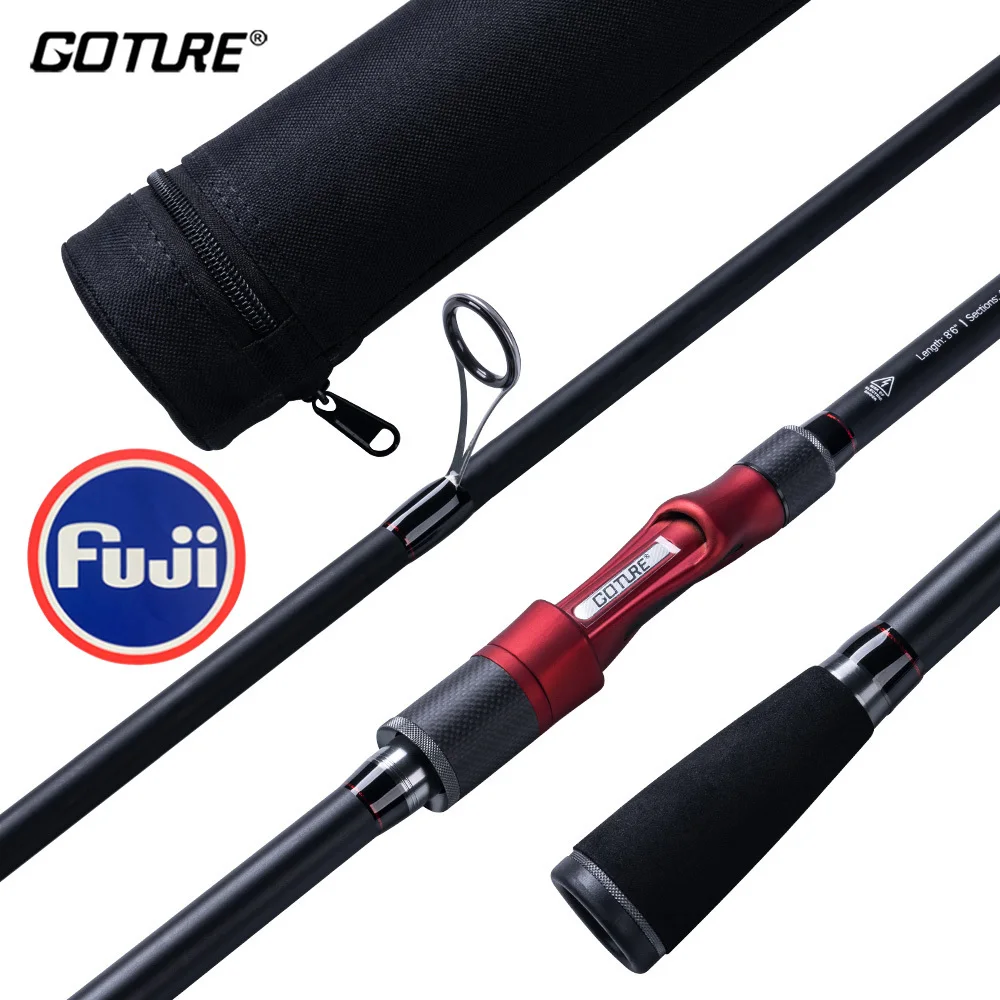 

Goture WARRIOR Spinning Casting Fishing Rods Carbon Fiber 4 Sections Light Travel Lure Rod for Saltwater Freshwater M MH ML