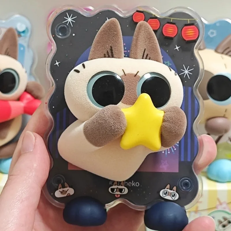 Фото Сиамский кот Азуки 3D Магнит на холодильник Аниме Фигурка Декор стола Слепая коробка Игрушка Исцеляющий момент Серия Детский подарок Коллекционная модная №5