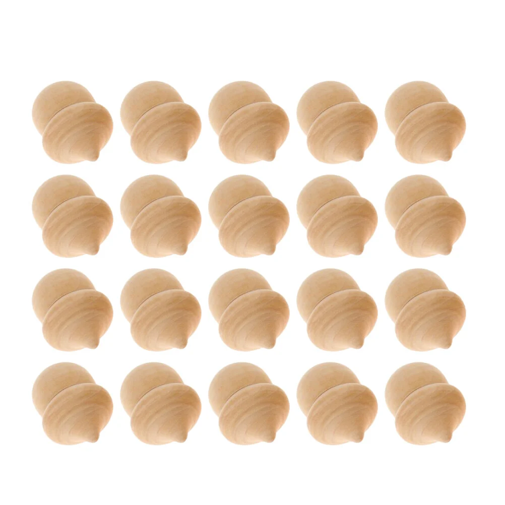 

20pcs Unfinished Wood Acorn Wood Acorns DIY Natural Wooden Acorn Woodden acorn craft for Craft DIY Wedding Decoration Children