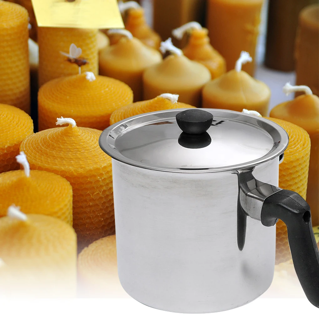 

Bees Wax Melting Pot Stainless Steel Pouring Pot Beekeeping Tool Wax Candle Soap Maker 1.5 Litres