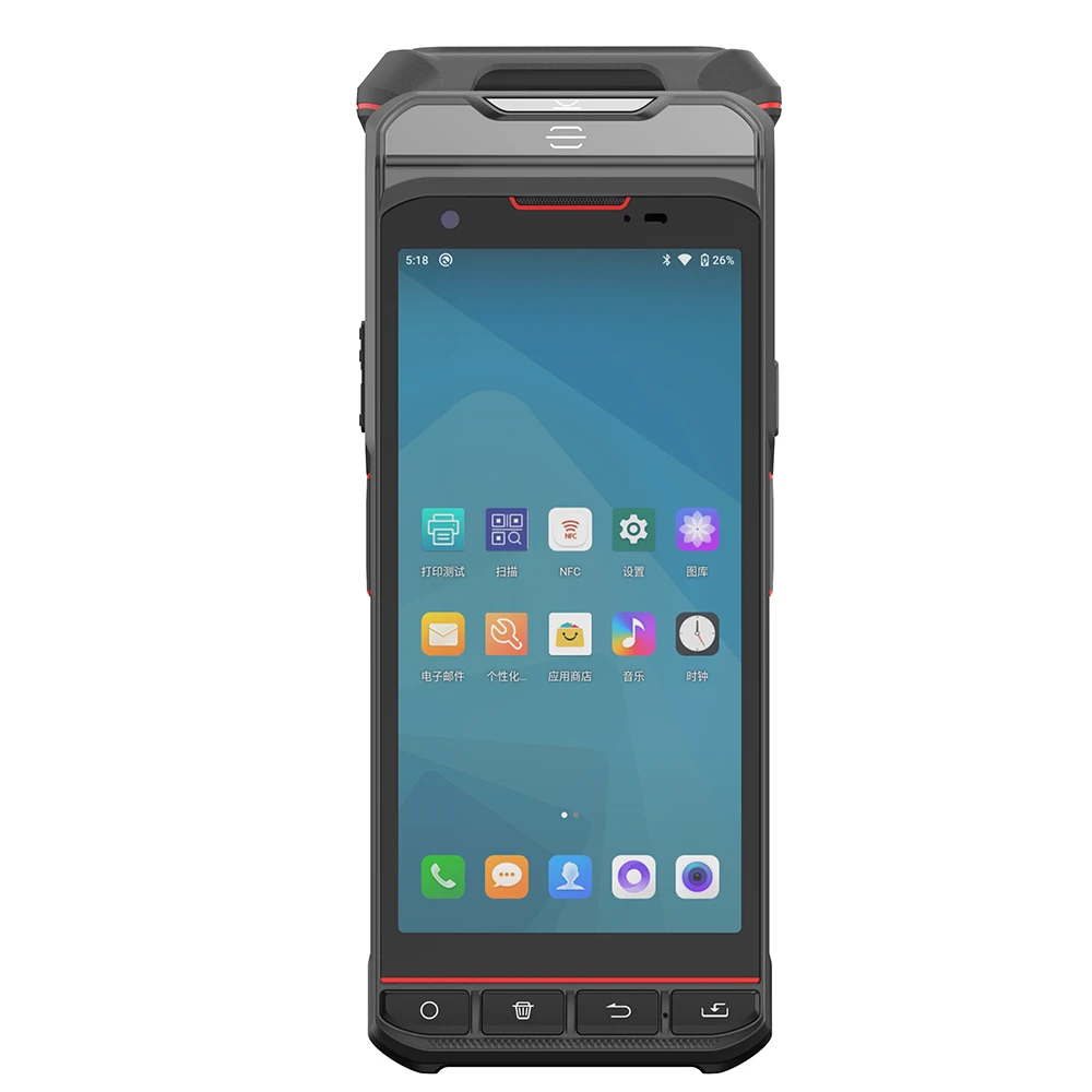 5,5-дюймовый защищенный Android PDA-терминал с 2D сканером штрих-кодов, UHF RFID, 4G, Wi-Fi, 4 ГБ ОЗУ + 64 ГБ ПЗУ, мобильный портативный считыватель UHF RFID, терминал сбора данных R501 (art.: 3920dbfd8b752) - 3920dbfd8b752