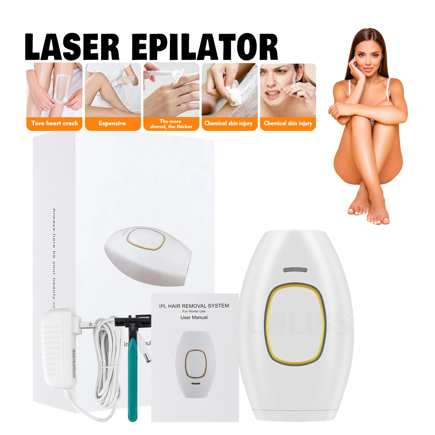 

Electric Epilator for Women Permanent IPL Hair Removal Machine Face Whole Body Depilador 500000 Flashes Hair Remover Depilator