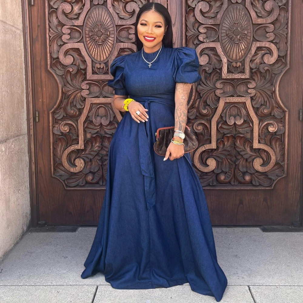 

African Dresses For Women Elegant Polyester Muslim Fashion Abayas Dashiki Robe Kaftan Long Maxi Dress Turkish Africa 2023 New