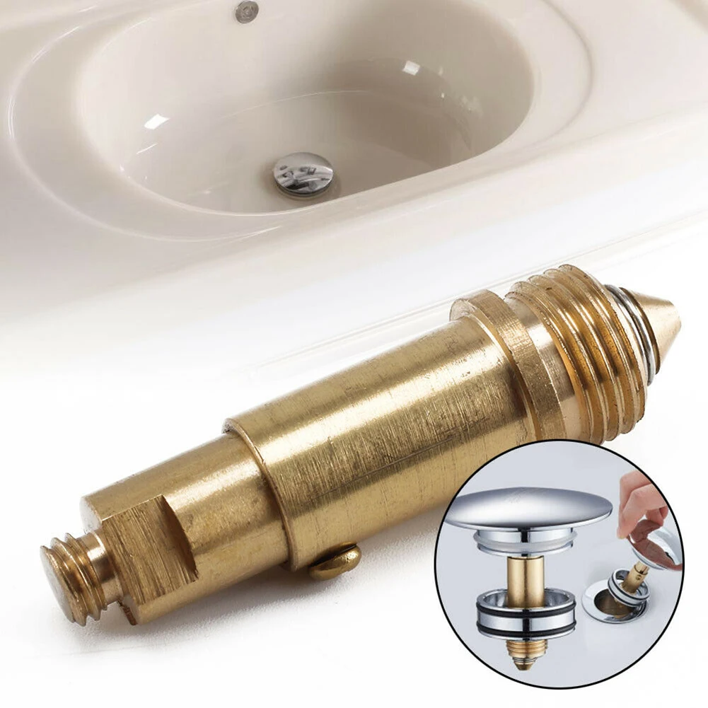 

1/2pcs Spring Plug /Bounce Valve Brass Basin Sink Bath Replacement Waste Easy Pop Up Click Clack Plug Bolt Spring Mechanism