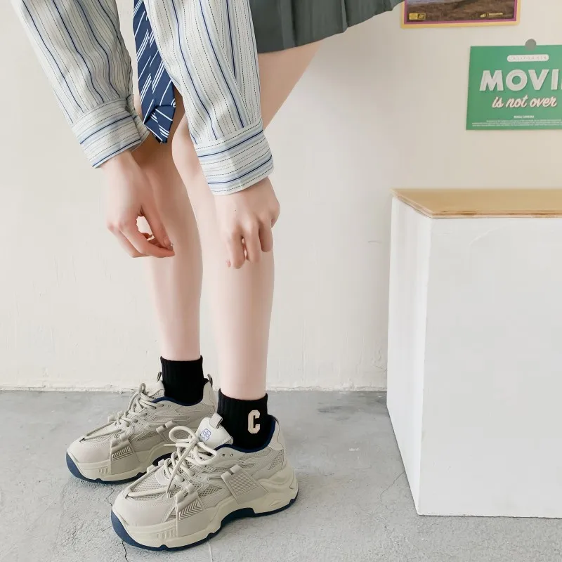 Simple High Quality Black White Gary Cotton Socks for Women 10 Pairs Casual Embroidered Letter Fashion Sports Cotton Girls Socks