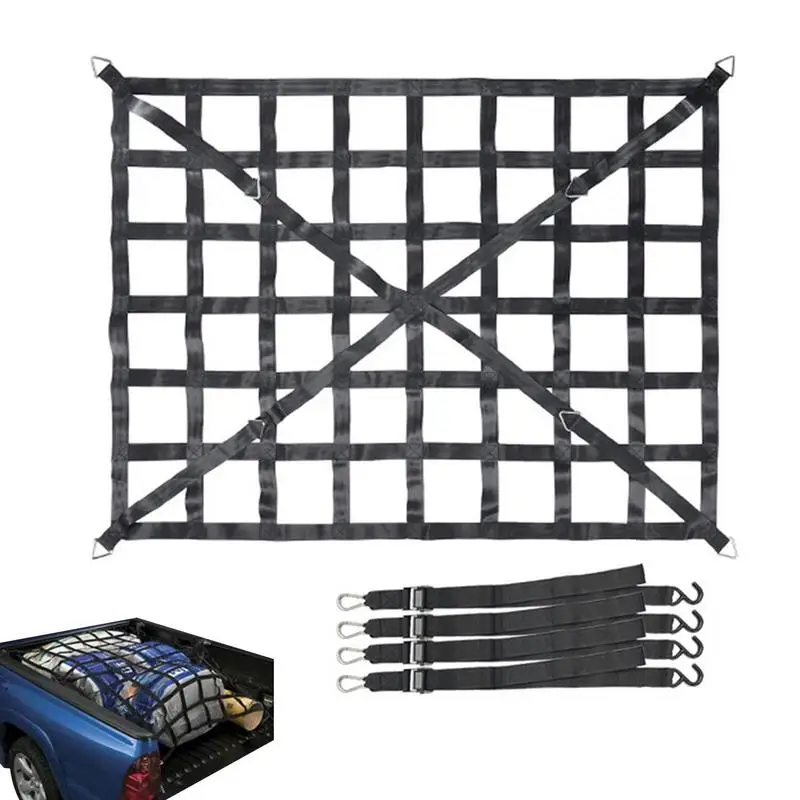 

Cargo Bungee Net 4 X 4 Cargo Netting Heavy Duty Truck Bed Cargo Stretches To 12 X 18Rugged Truck Bed Cargo Net Heavy Duty Cargo