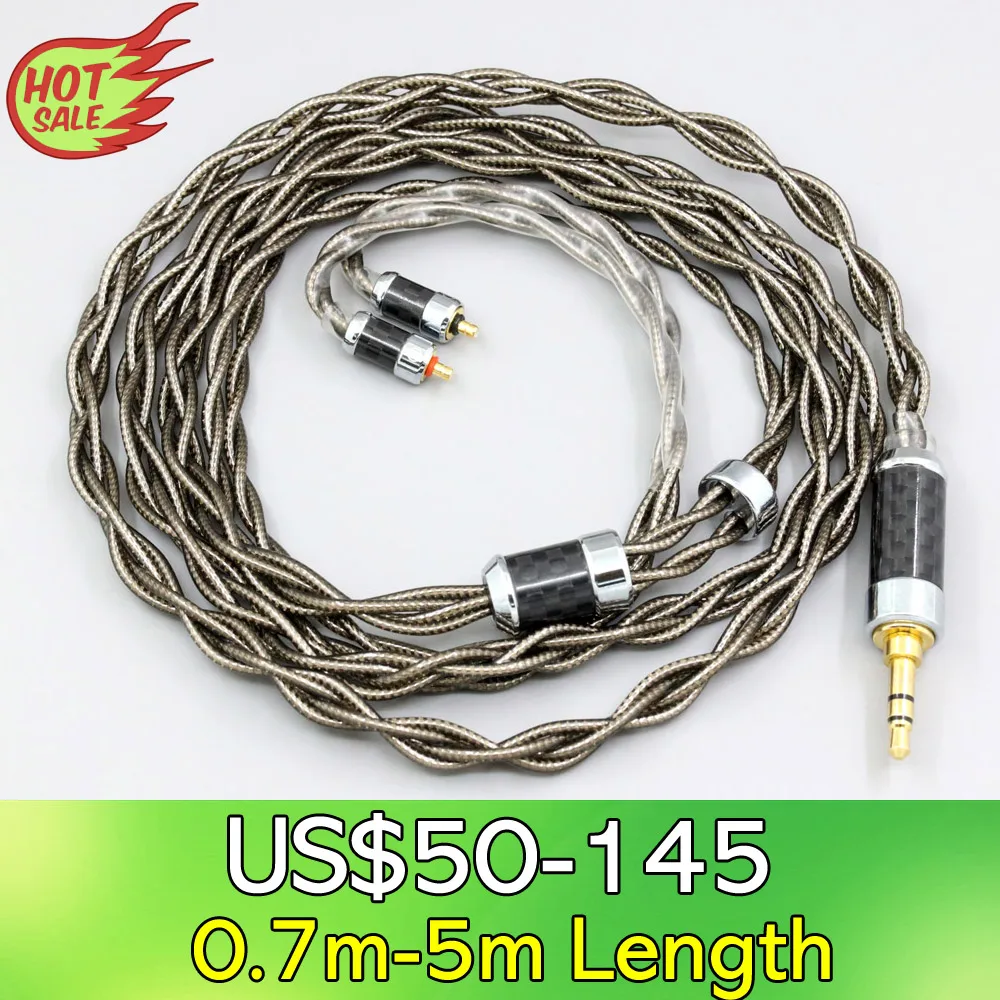 LN008212 99% Pure Silver Palladium + Graphene Gold Earphone Cable For UE Live UE6 Pro Lighting SUPERBAX IPX 4 core