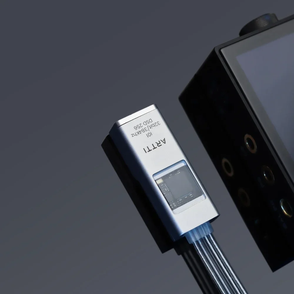 Фото Портативный USB аудио декодер ARTTI i01, усилитель для наушников, адаптеры для наушников CS43198 USB CT7601CR, декодер чипа Type-c до 3,5 мм №5