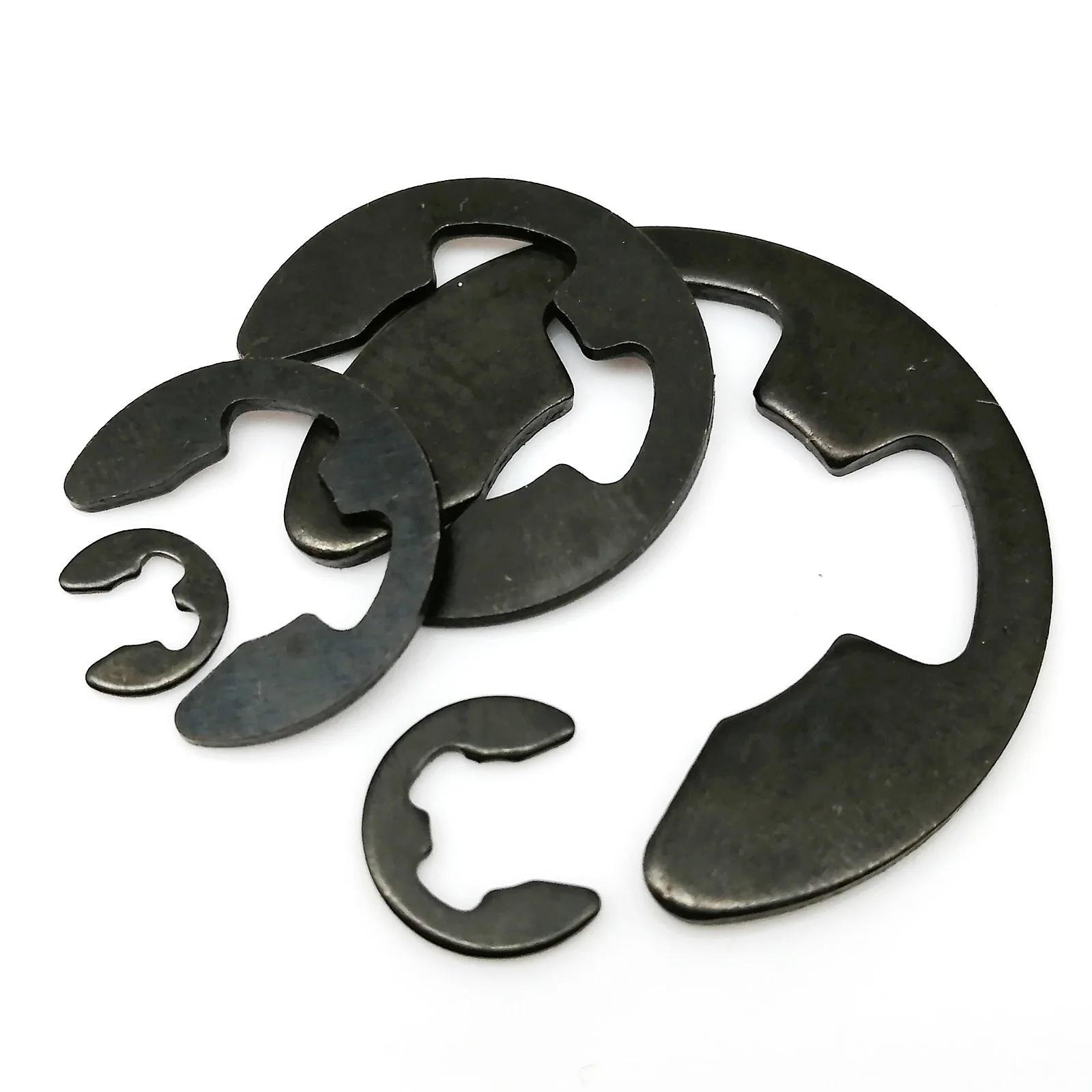 

10/50/100pcs M1.2-M24 GB896 DIN6799 Black Steel E C Type Shaft External Retaining Ring Split Washer Snap Collar Clip Circlip