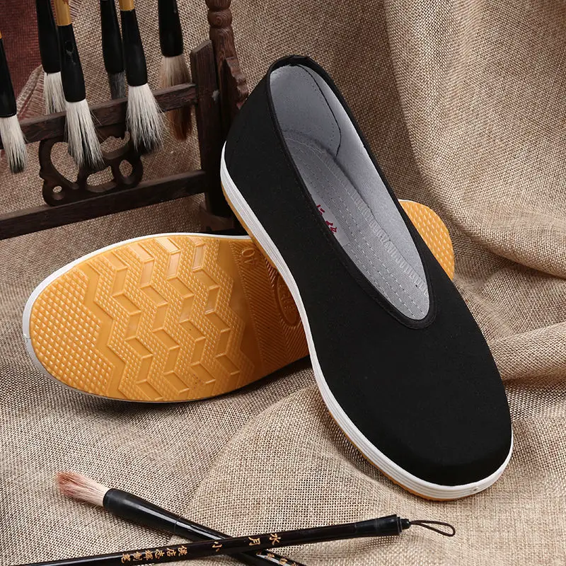 

Chinese Kung FuBlack Cotton Shoes Bruce Lee Vintage shoes Wing Chun Tai Chi Slipper Martial Art Pure Cotton Shoes