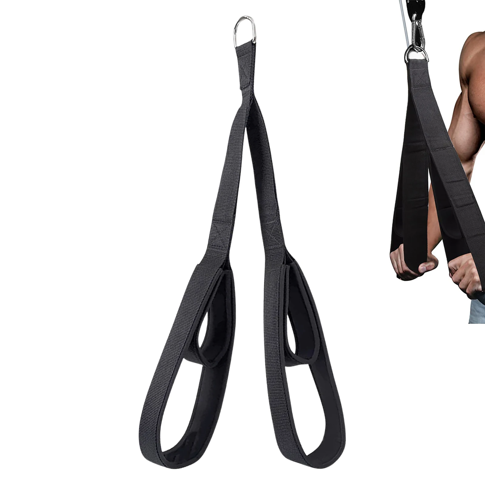 

Tricep Pull Down Rope Triceps Extension Straps Gym Equipment Portable Home Workout Handles For Resistances Bands For Men And