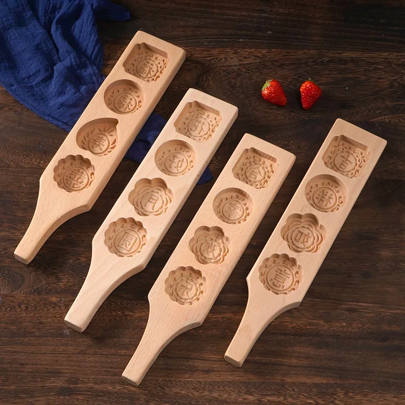 

Wooden Moon Cake Mold Mung Bean Cake Mold Snowy Pastry Baking Tools for Cake Pumpkin Pie Biscuit Cake Mold Cake Decorating Tools
