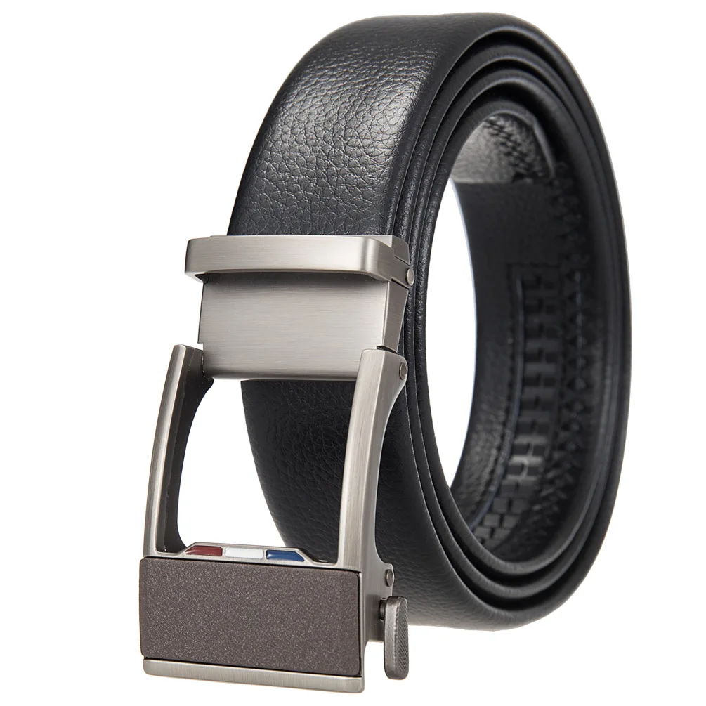 

Korean Version Trendy New Automatic Buckle Belt Leather Luxury Brand Design Golf High-Quality Scratch-Resistant Black Belt A2980