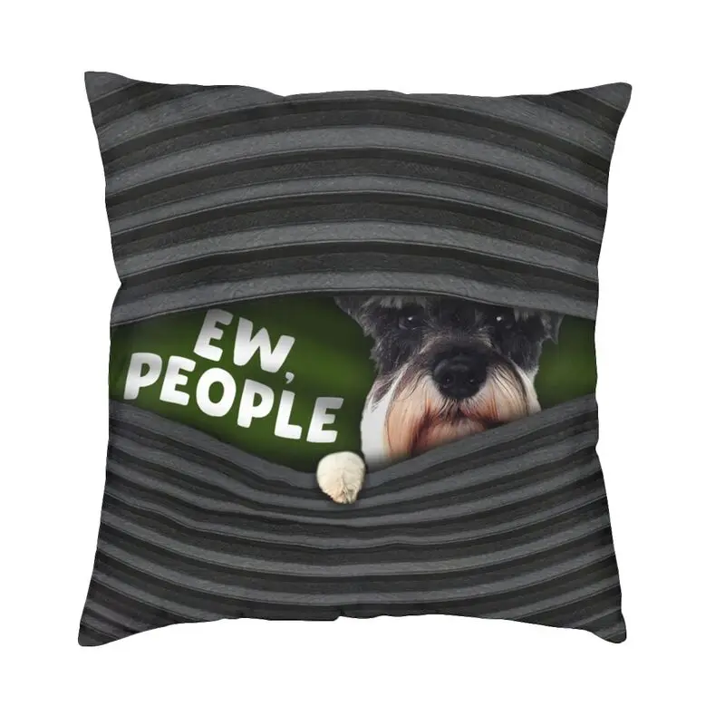 

Funny Miniature Schnauzer Dog Nordic Throw Pillow Cover Bedroom Decoration Car Cushion Case