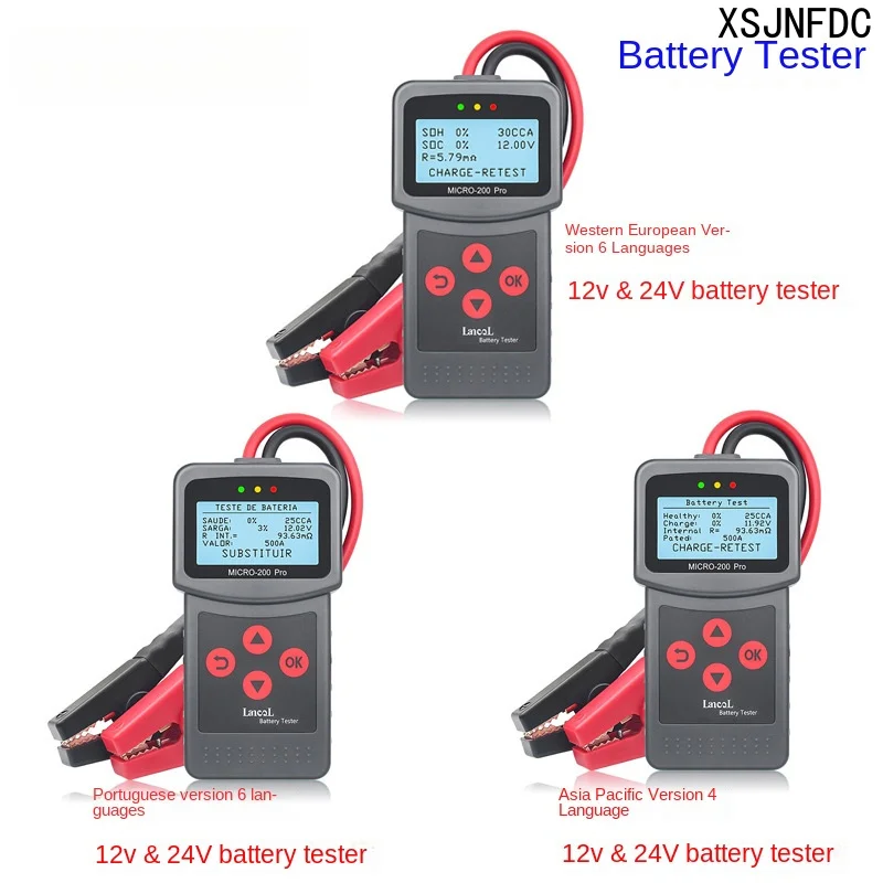 Lancol MICRO-200 Pro 12V&amp24V Battery Tester Automotive and Motorcycle Internal Resistance Life Analyzer