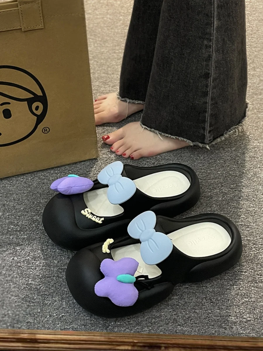 

Шлепанцы женские летние на платформе с закрытым носком, 2023