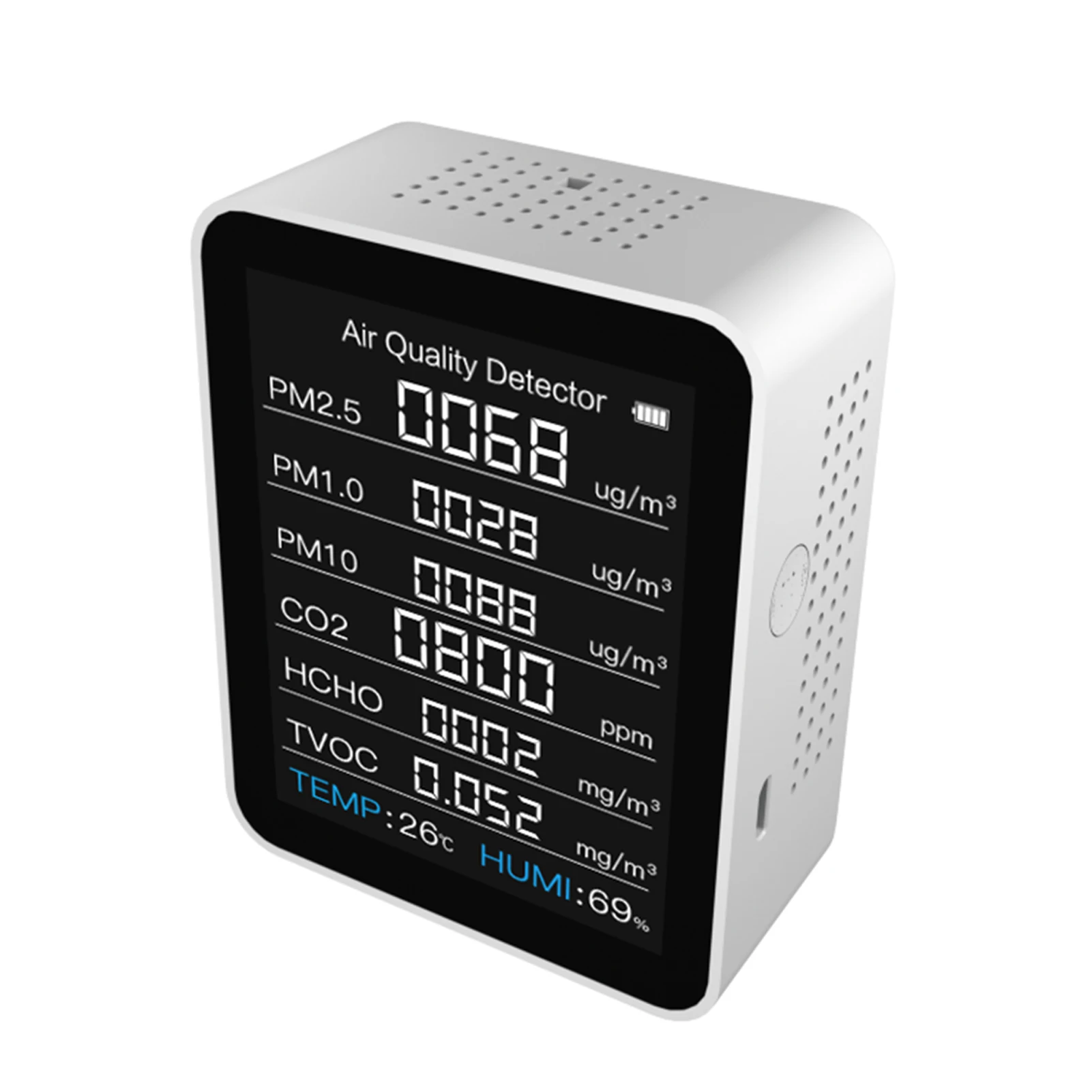 

CO2 Meter Digital Temperature Humidity Tester Carbon Dioxide TVOC HCHO Detector Air Quality Monitor Multifunctional CO2 Sensor