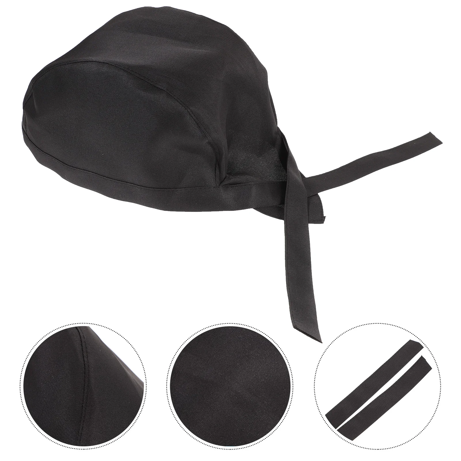 

Hat Chef Cap Hats Men Cooking Turban Kitchen Catering Women Caps Beanie Scrub Server Baker Black Pirate Unisex Ribbon Cook