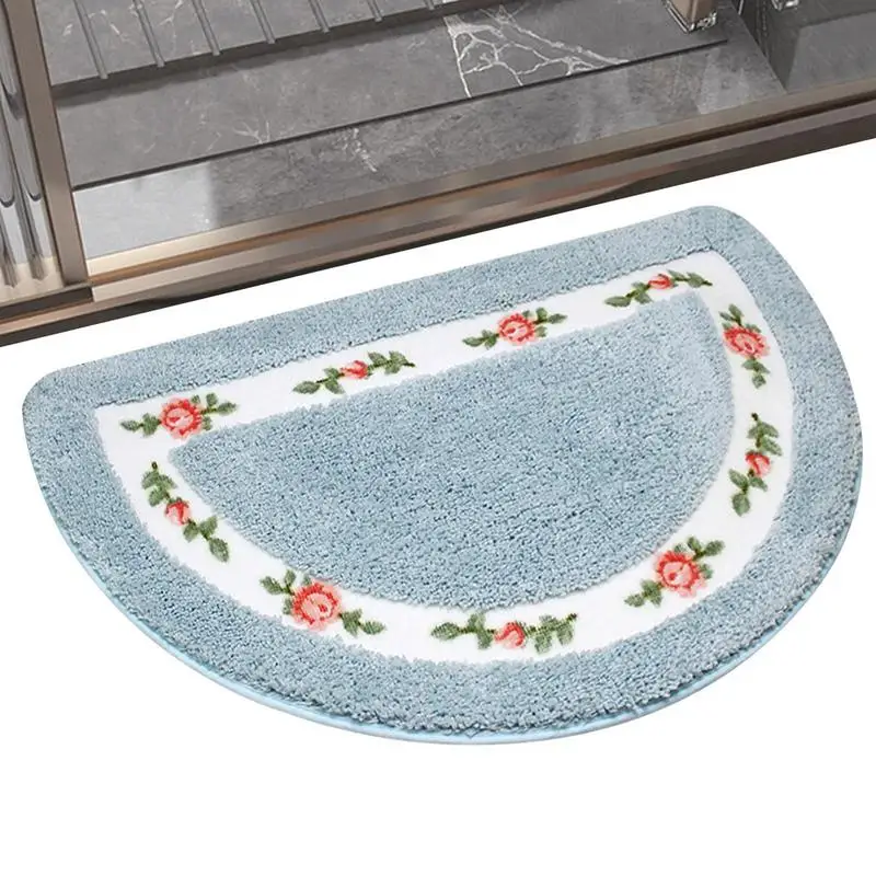 

Rose Flower Area Rugs Bathroom Floor Mats Absorbent Door Mats Bathroom Mats Toilet Non-Slip Carpets Door Entry Quick-Drying Mats