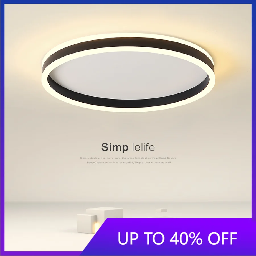 

Простой и современный светодиодный потолочный светильник, люстра для спальни, гостиной, столовой, декоративные лампы на потолок