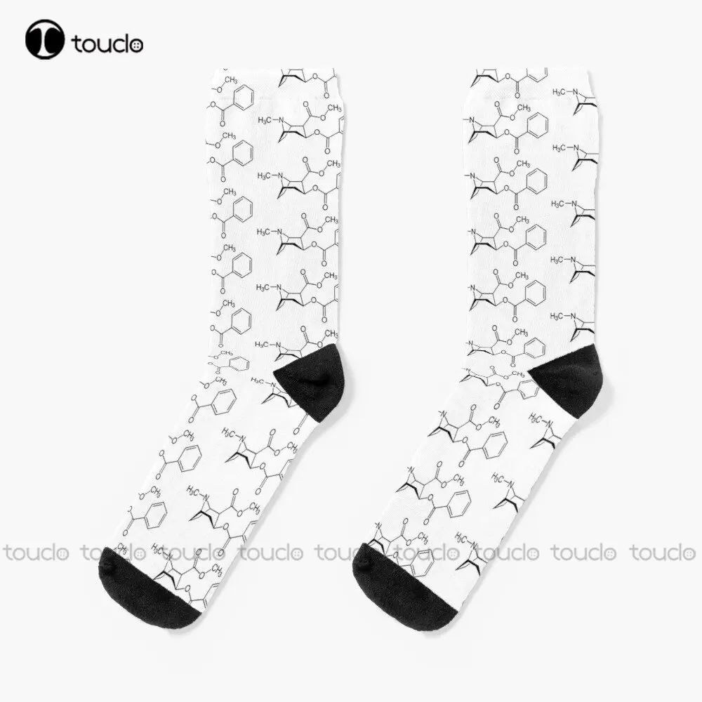 

Cocaine - Chemical Structure Socks Pablo Escobar Plata O Plomo Colombian Drug Lord Bulk Socks Custom Gift New Popular Casual