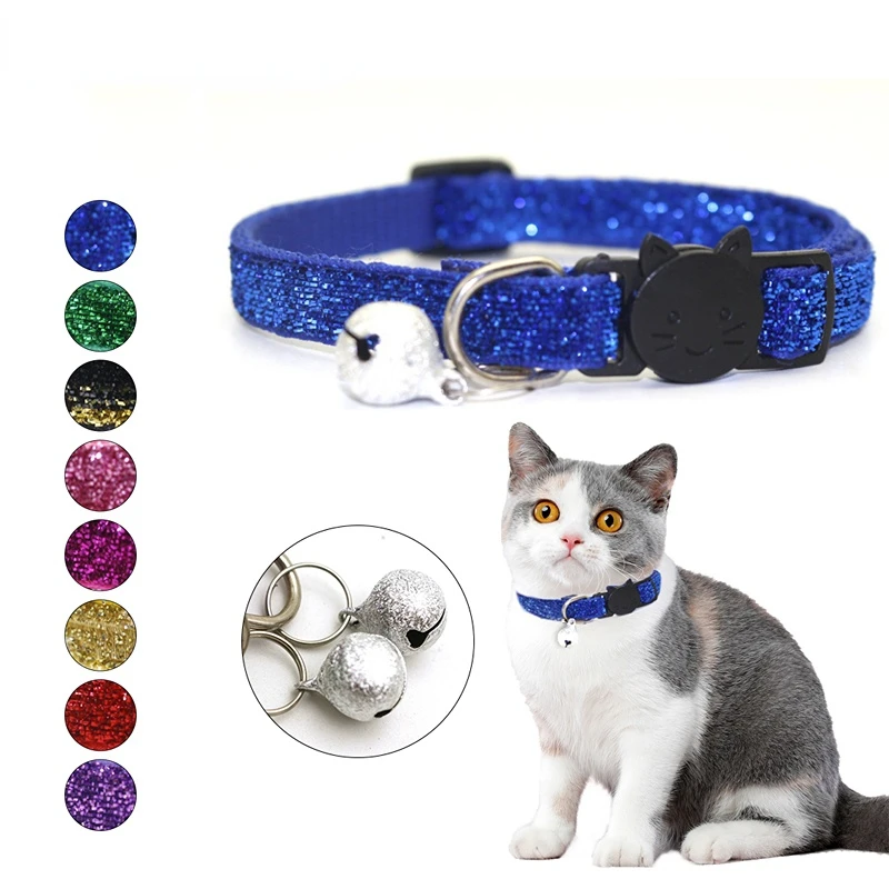 

Ошейник для кошек с колокольчиком, ошейник для котят и собак Тедди, милый галстук-бабочка, ошейники для кошек, искусственный роскошный ошейн...