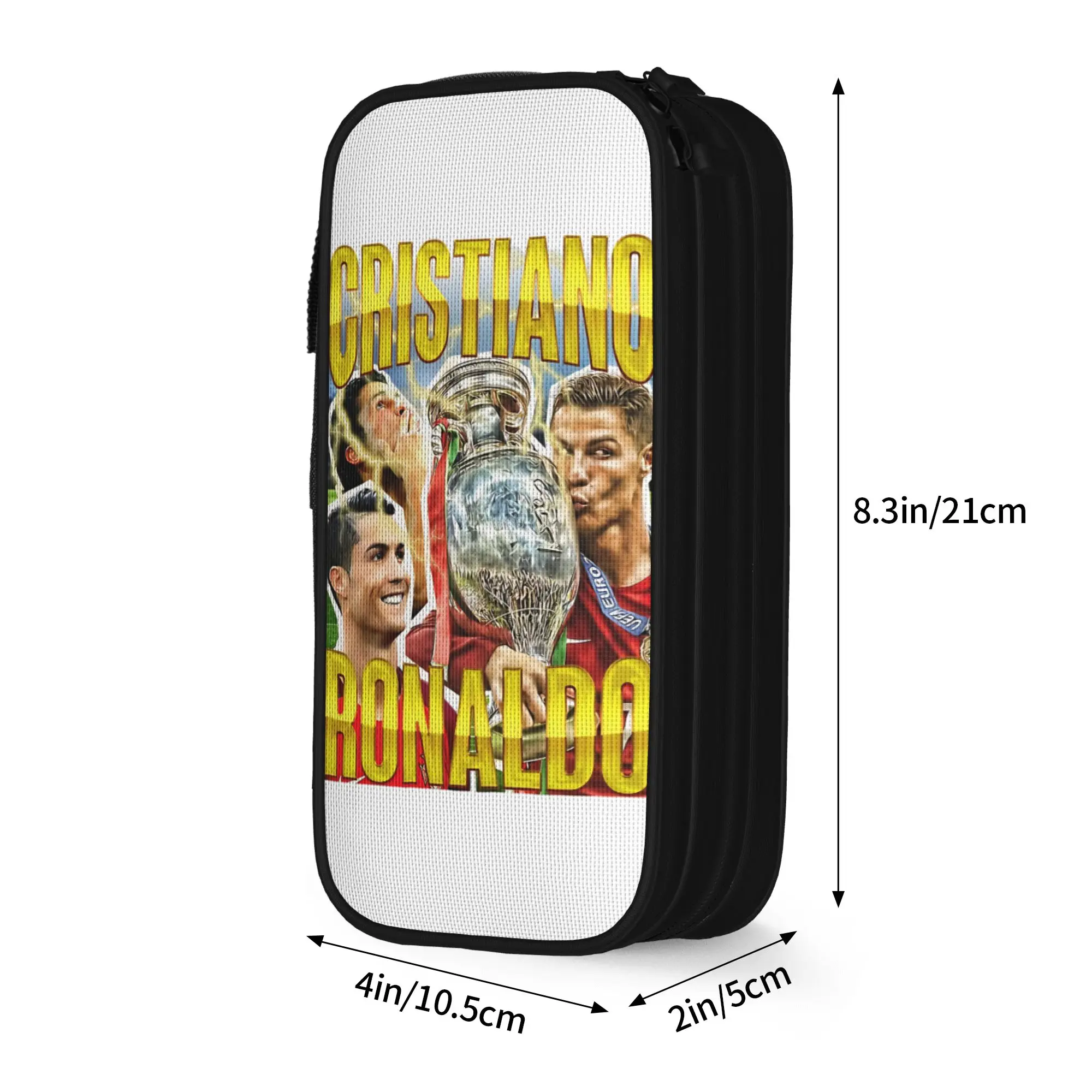 Фото Модные пеналы Siuuu El Bicho, пеналы Ronaldos, детские большие сумки для хранения, школьные принадлежности, канцелярские товары на молнии №3